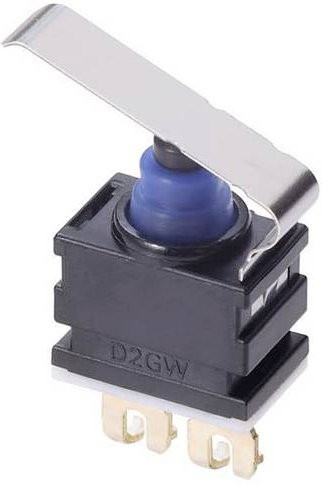 Omron Mikroschalter D2GW-AL6R3F Schwarz 13.5 V/DC 0.01A - Bild 1