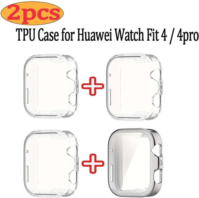 Huawei Smartwatch-Schutz 2-teiliges TPU-Gehäuse, transparent, Unisex - Bild 1