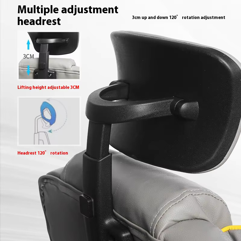Ergonomischer Gaming-Stuhl und Chefsessel in Grau mit Metallgestell für dein Büro oder Zuhause - Bild 1