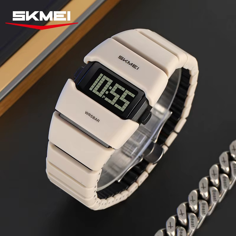 SKMEI Armbanduhr, Chronograph, Digitaluhr, Schwarz, Kunststoff, Herren - Bild 2