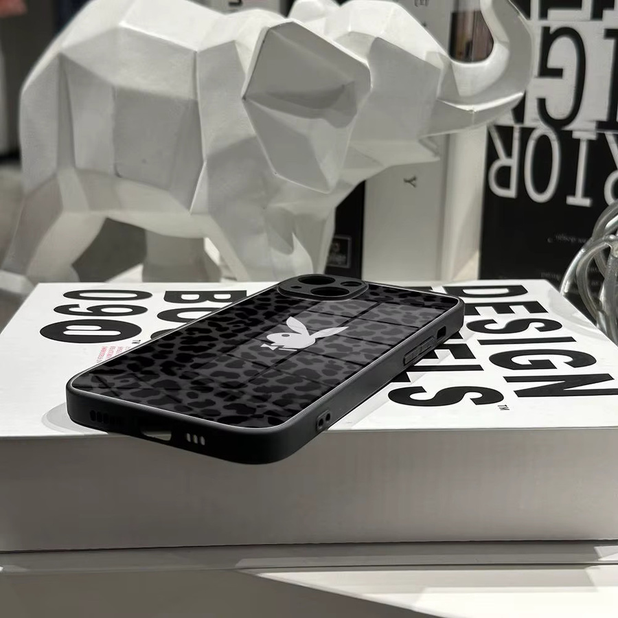 Playboy Leopard 2-in-1 Handyhülle für iPhone 17 16 15 14 13 Pro Max Air 16e mit Flower Design in Schwarz - Bild 3