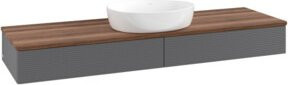 V&B Waschtischunterschrank Antao mit Frontstruktur in Anthrazit lackiert, B: 160 cm, T: 50 cm - Bild 1