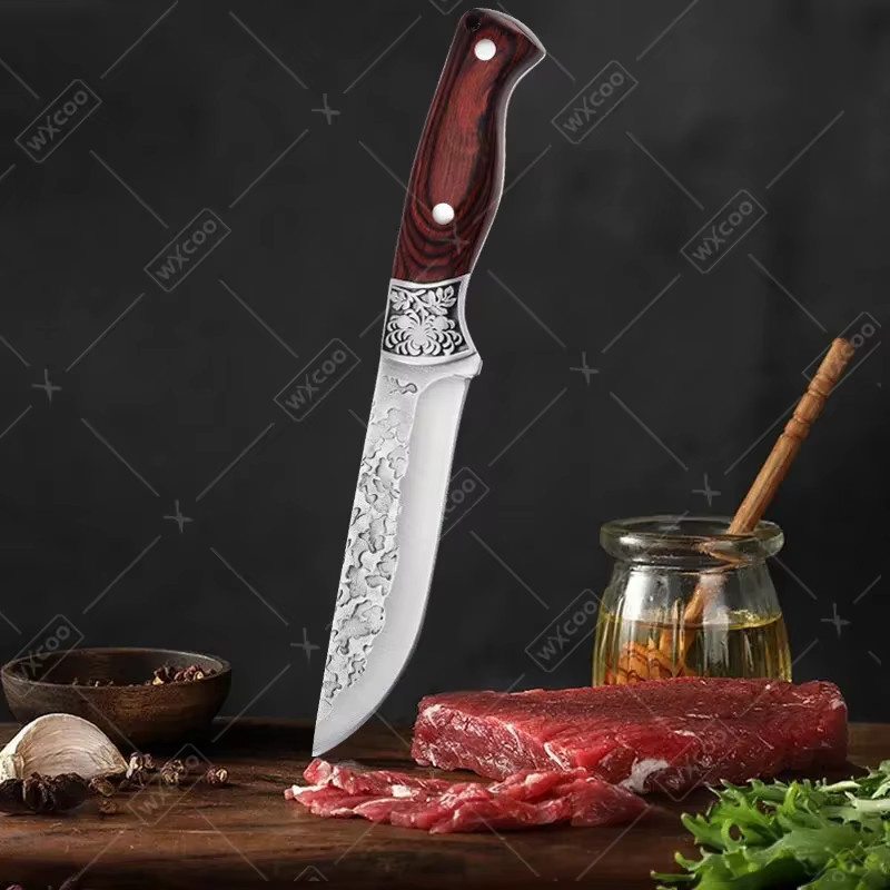 WXCOO Multifunktionales Küchenmesser aus Edelstahl als Entbeinsmesser und Metzgermesser mit integrierter Schere für BBQ-Zubehör - Bild 1
