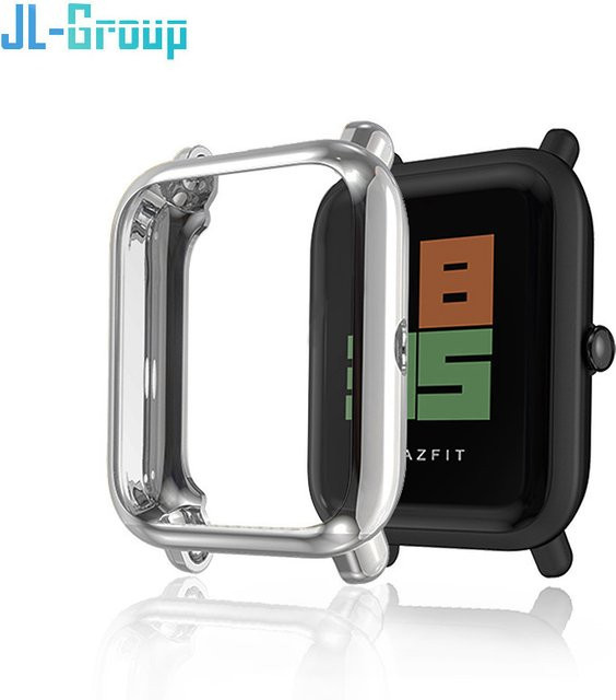 JLGroppod Schutzhülle für Amazfit GTS 2 3 4 Mini Bip 3 5 S Lite, Silikon, transparent, Unisex - Bild 1