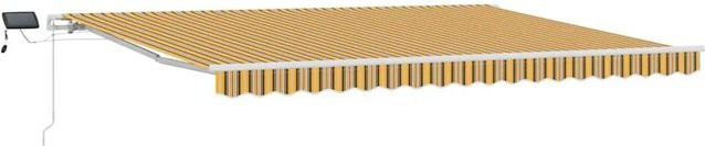 vidaXL Ausziehbare Markise Mehrfarbig aus Polyester und Aluminium B: 450 cm, T: 350 cm - Bild 1