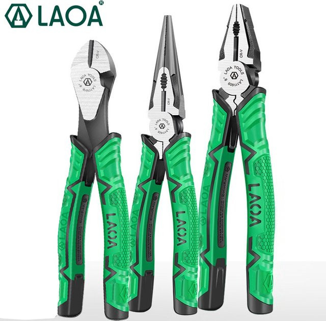 LAOA Kombizange aus Chrom-Vanadium in Grün, 7 inch (17,8 cm) - Bild 1