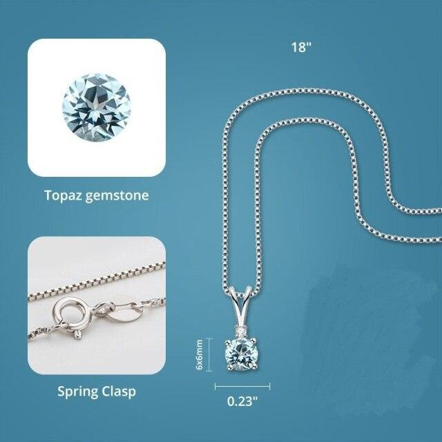 Anhänger 925 Silber, Topas, Damen - Bild 1