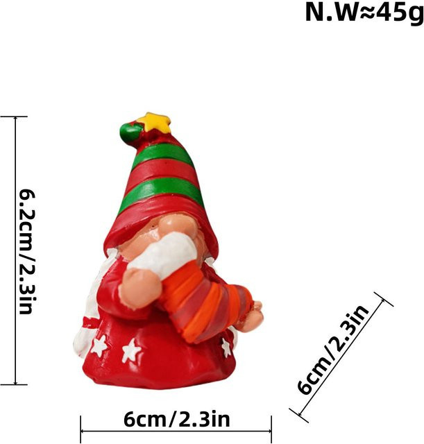 Yiran Furniture Weihnachtsmann Nachtlicht als kreative Desktop-Dekoration aus Kunstharz in Rot, Blau, Grün und Mehrfarbig - Bild 1