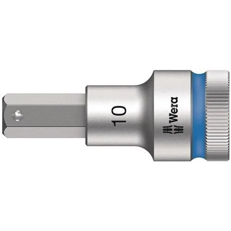 Wera Zyklop Bitnuss 8740 C HF Steckschlüsseleinsatz mit 1/2 Zoll Antrieb, Farbe Schwarz-Silber, Breite: 10 mm, Tiefe: 60 mm - Bild 2