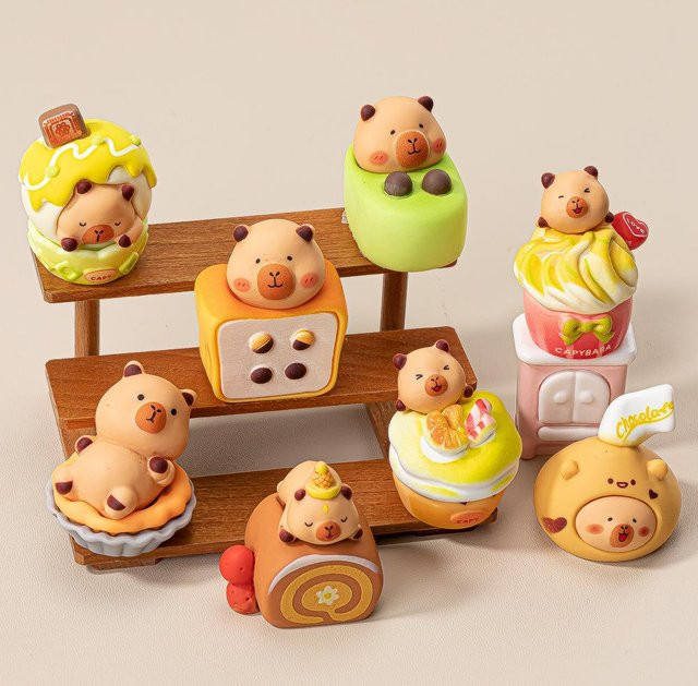 Yiran toy 1 Dessert-Capybara-Figur Tiere Actionfiguren 8-teiliges Set - Bild 1