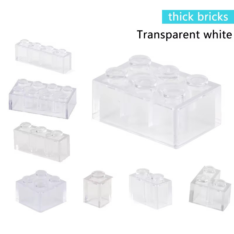 Monkey Man Mini Bricks Nachfüllpack mit 55 transparenten Bausteinen aus Kunststoff für kreatives Spielzeug - Bild 4