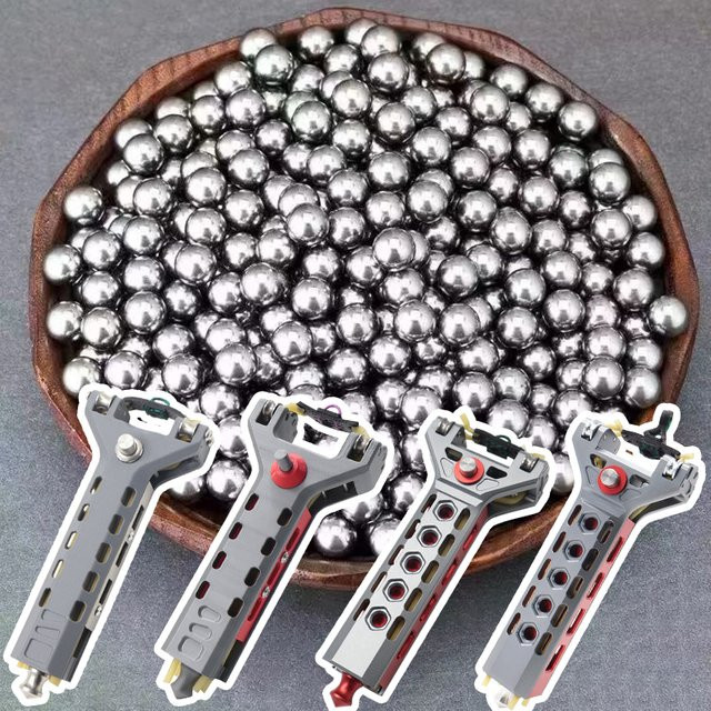 300 Stück Stahlkugeln 8 mm von Aobang in Silber aus Edelstahl für G5-Schleudern - Bild 1