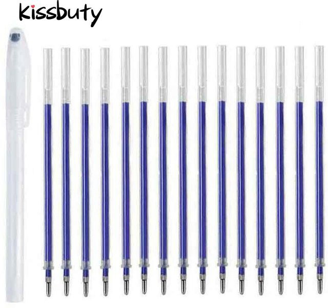 16er Set Kissbuty Stoffmarker mit wärmelöschbarer Tinte für Patchwork und Schneiderei in Blau - Bild 1