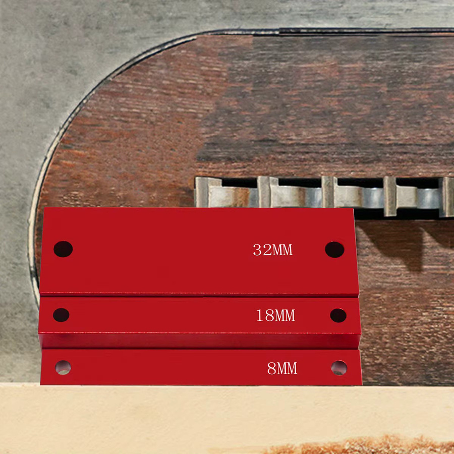 GDART 9-teiliges metrisches Setup-Blöcke-Höhenmessgerät-Set aus Aluminium in Rot für die Holzbearbeitung - Bild 3