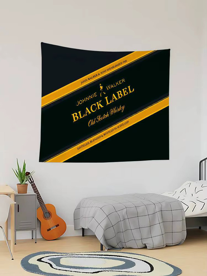 J-Johnnie Walker Wandbanner aus Polyester in Schwarz, rechteckiger Wandteppich zur Dekoration - Bild 7
