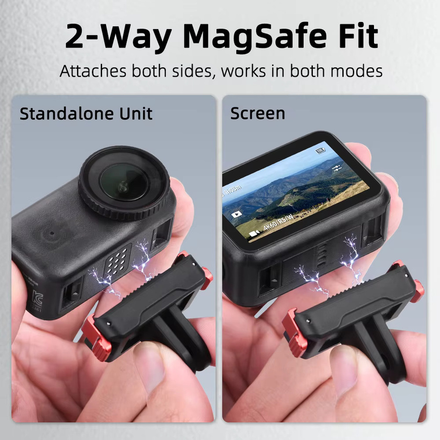 Flymile Magnetische Schnellverschluss-Basishalterung für DJI Osmo NANO in Schwarz als Adapter und Verlängerungshalterung mit Dual-Claws Connect Stativ-Anschluss - Bild 2
