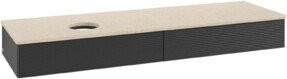V&B Waschtischunterschrank Antao mit Frontstruktur in Blau, B/T: 160 x 50 cm - Bild 1