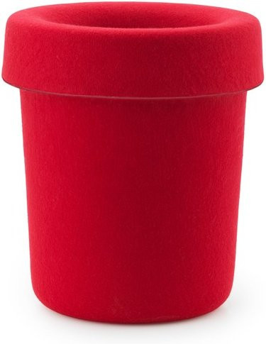 Normann Copenhagen Hide Office Papierkorb mit Deckel in Rot aus Filz - Bild 1