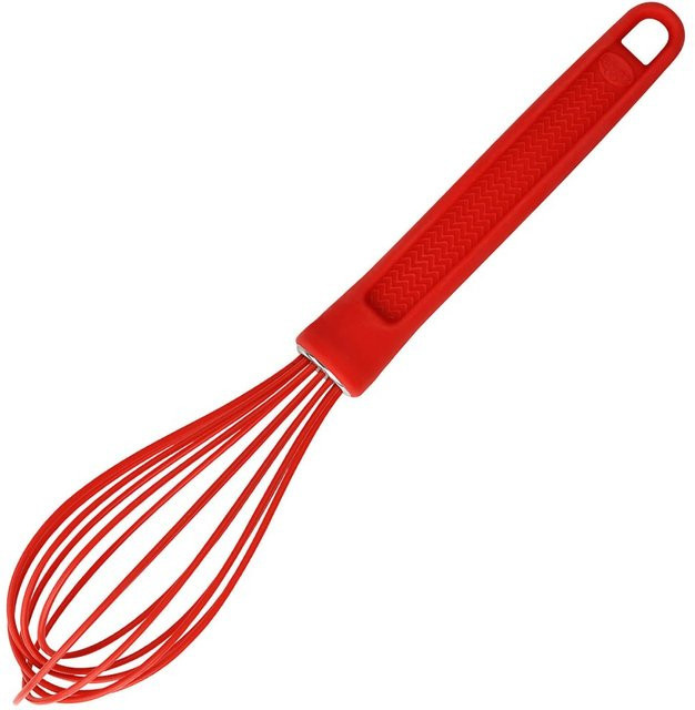 Dr. Oetker Schneebesen Flexxibel Love in Rot aus Silikon, hitzebeständig und spülmaschinenfest - Bild 1