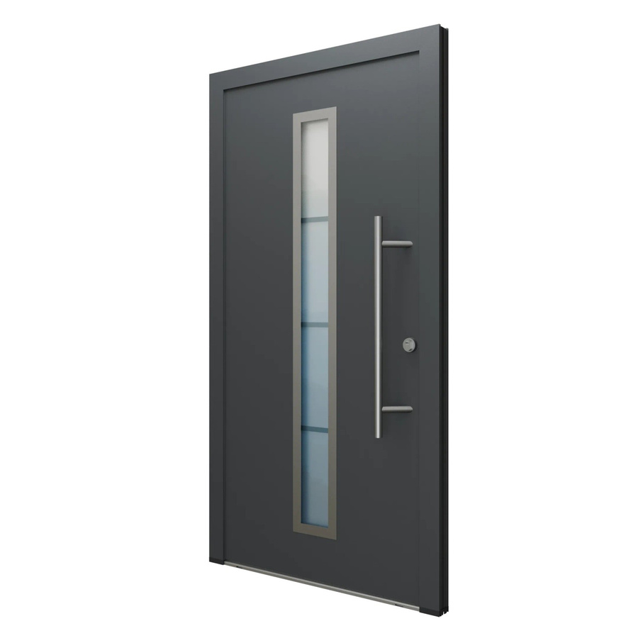 FM Türen Innenbeschläge Set AS68 Modell 01 mit Glaseinsatz in Anthrazit, Rechts, B: 100 cm, H: 200 cm - Bild 1