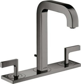 Hansgrohe Axor Citterio 3-Loch-Waschtischarmatur in gebürstetem Nickel mit Pop-up-Abfluss und wassersparender Funktion - Bild 1