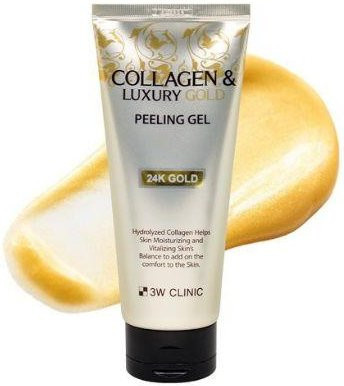 3W Clinic Kollagen & Luxus Gold Peeling Gel, 180 ml, Unisex - Bild 1
