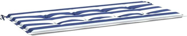 vidaXL Gartenbank-Auflage blau-weiß gestreift aus wasserabweisendem Oxford-Gewebe, B/T/H: 100 x 50 x 4 cm - Bild 1