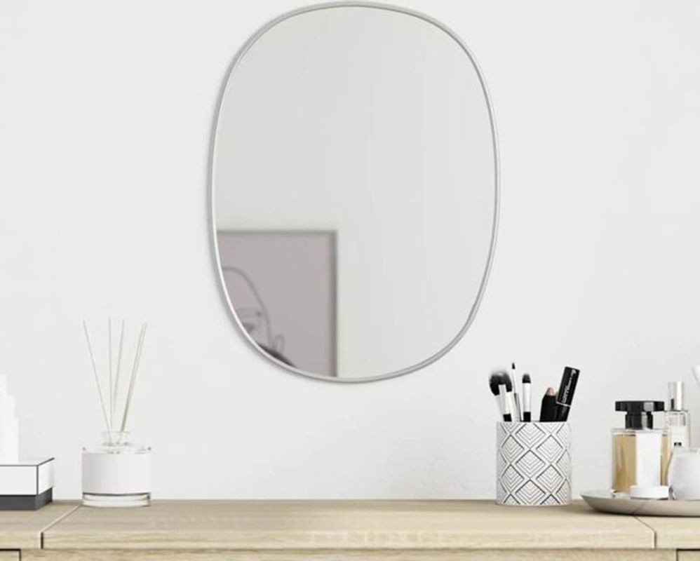 Vidaxl Wandspiegel Silber Rechteckig aus Glas und Kunststoff B: 40 cm, H: 30 cm - Bild 1