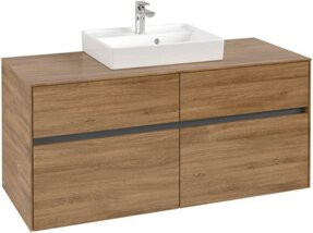 V&B Waschtischunterschrank Collaro in Kansas Oak mit mittigem Waschtisch, B/T/H: 120 x 54,8 x 50 cm - Bild 1