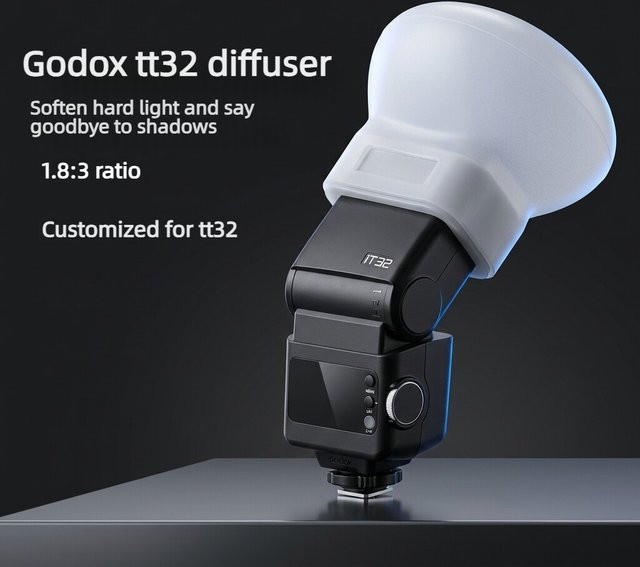 Godox Silikon-Blitzdiffusor-Abdeckung Softbox in Weiß für TT350, V350 und V480 On-Camera-Blitze zur Schatteneliminierung - Bild 1
