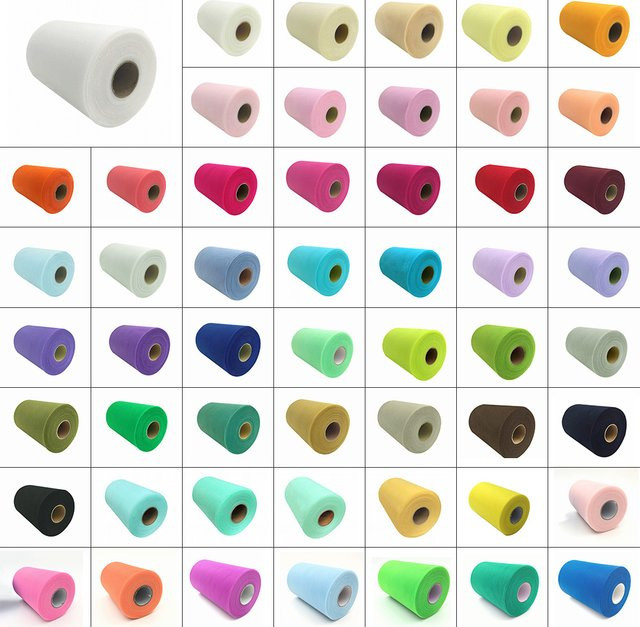 Organza Stoff Rolle in Multicolour für Hochzeitsdekoration und Bastelarbeiten, Breite: 15 cm, Länge: 22,86 m - Bild 1