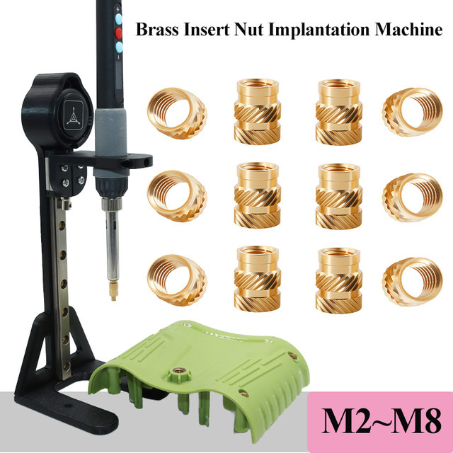 YMAX Messing Wärme Set für die manuelle Implantation von Hot Melt Kunststoff Einsätzen im 3D Druck mit Lötkolbenspitze - Bild 1