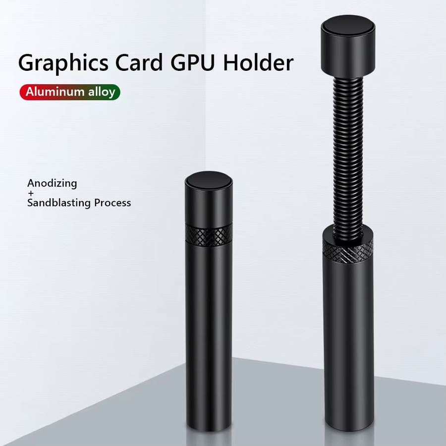 COOLMOON GPU-Halter Mini/Plus vertikale Teleskop-Halterung aus Aluminium in Schwarz - Bild 2
