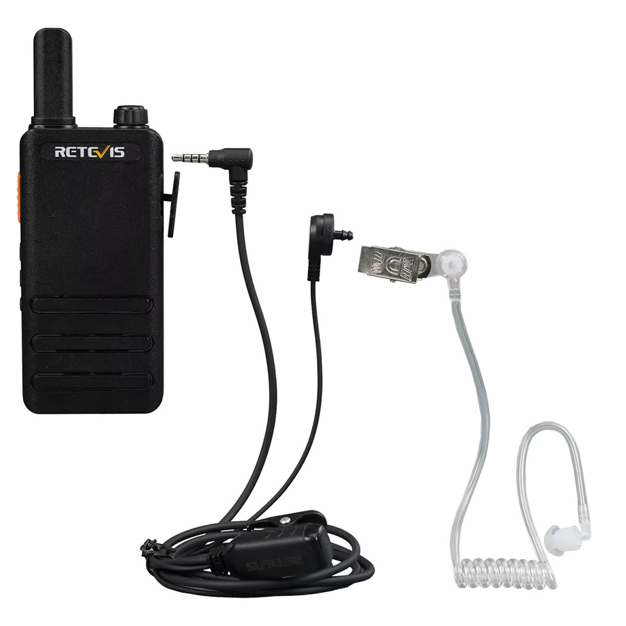 Retevis EAY001 Walkie Talkie Air Tube Ohrhörer mit PTT und 3,5 mm Klinkenanschluss in Schwarz für Retevis RB19 RB619 RT622P B3S B63S - Bild 3