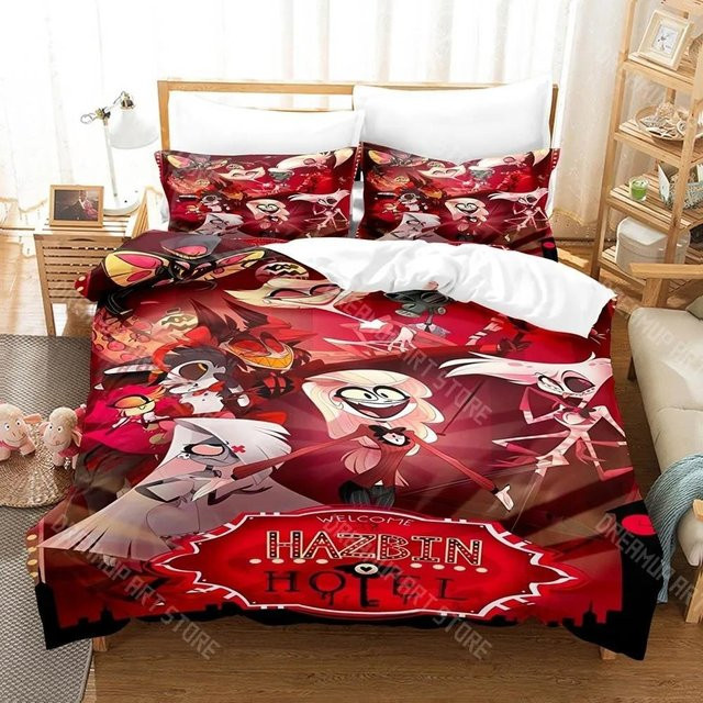 Hazbin Hotel Bettwäsche Set mit Motiv von Lodestar, Mehrfarbig, aus Mikrofaser, B/H: 172 x 218 cm - Bild 1