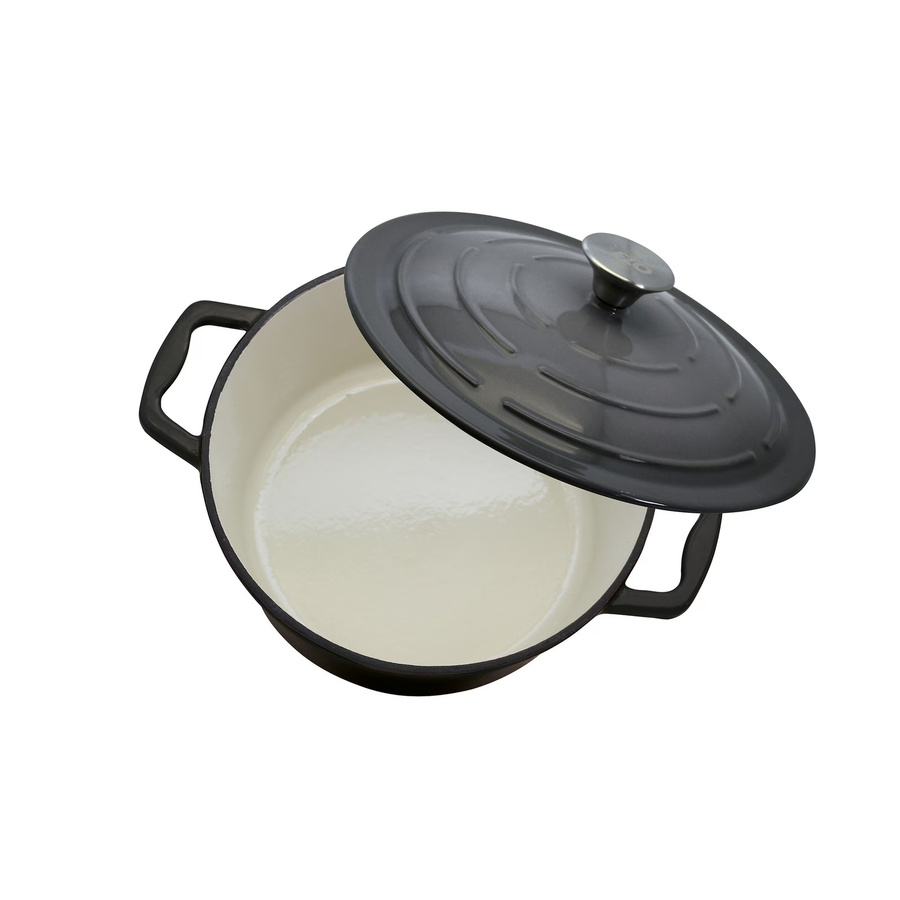 ELO Bräter aus emailliertem Gusseisen, grau, Durchmesser: 26 cm, Volumen: 4,5 l - Bild 2