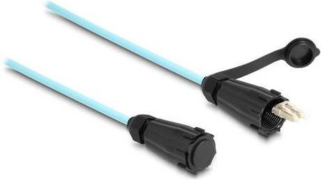 Delock 87889 Glasfaser LWL Anschlusskabel Multimode OM3 in Aquablau mit 1x LC-Stecker auf 1x LC-Stecker, Länge: 2 m - Bild 1