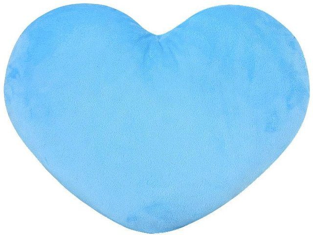 Herzförmiges Deko-Kissen von Bai Fen Bai Toys in Blau, Durchmesser: 20 cm - Bild 1