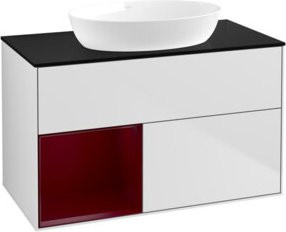 V&B Waschtischunterschrank Finion 100 in Weiß lackiert, B/T/H: 100 x 50,1 x 50,1 cm - Bild 1