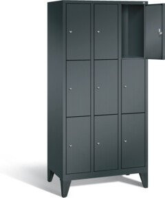 C+P Garderobenschrank Classic in Anthrazitgrau mit 9 Zylinderschlössern, H x B x T: 185 x 90 x 50 cm - Bild 1