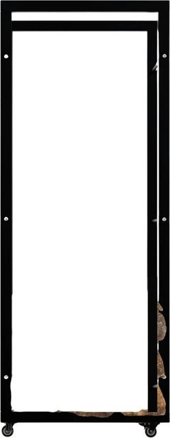DELUKE Kaminholzregal SATLO aus Metall mit Rollen in Schwarz, B/T/H: 60 x 25 x 150 cm - Bild 1