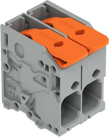 WAGO 2606-1115/020-000 Leiterplattenklemme, Grau, 9 Stück - Bild 1