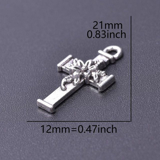 Binchi Outdoor Product Kreuz-Anhänger, Zinklegierung, gray, Damen - Bild 1