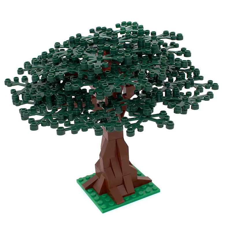 BRICKPANDA MOC Pflanzen- und Baumteile Set aus Kunststoff in Grün für kreative Stadtbausteine und Natur-Modelle - Bild 2
