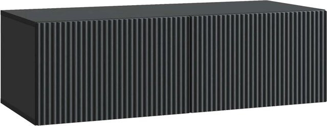 vidaXL Wandmontierter TV-Schrank in Schwarz aus Holzwerkstoff, B/T/H: 98 x 41 x 30 cm - Bild 1