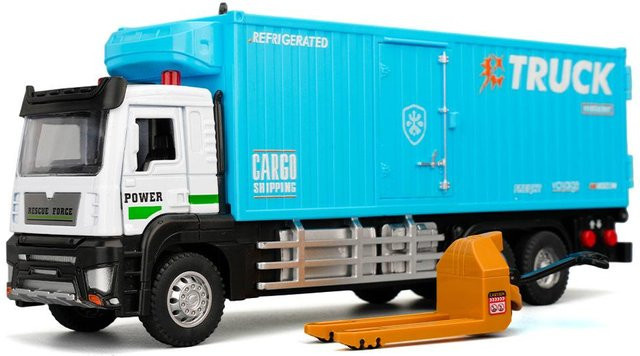 Linyi toy car Simulation Elektrischer Kühlgefrierer Legierung Transportfahrzeug Modell, 1:32, ab 14 Jahren - Bild 1