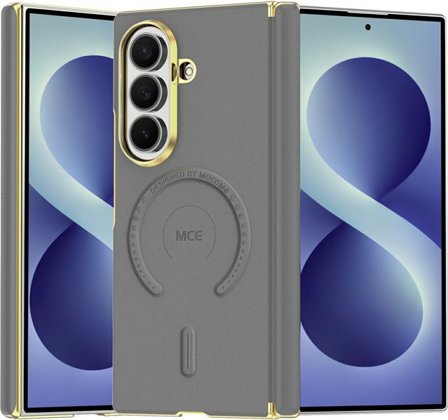 Samsung Galaxy Z Fold8 Ultra 5G Handyhülle aus Kunstleder mit MagSafe und 360 Grad Magnet in Grau - Bild 1
