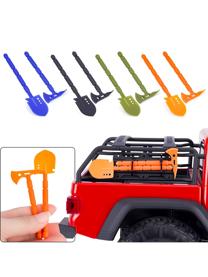 MALOM RC Plastikschaufel-Spitzhacken-Dekorationswerkzeuge, 2-teiliges Set, Orange - Bild 4