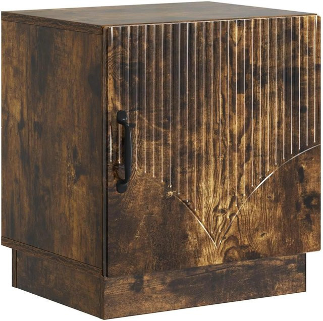 vidaXL Nachttisch in Geräucherte Eiche, Vintage Design, B/T/H: 43 x 34,5 x 47 cm - Bild 1