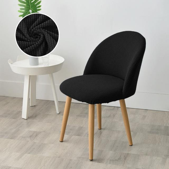 Lellen Entenschnabel-Stuhlbezug aus Polar-Fleece in Schwarz, elastischer Sesselbezug im skandinavischen Design, 2 Stück - Bild 1